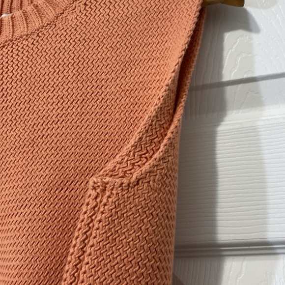 Cos racked stitch knitted vest in orange size M - Picture 4 of 10